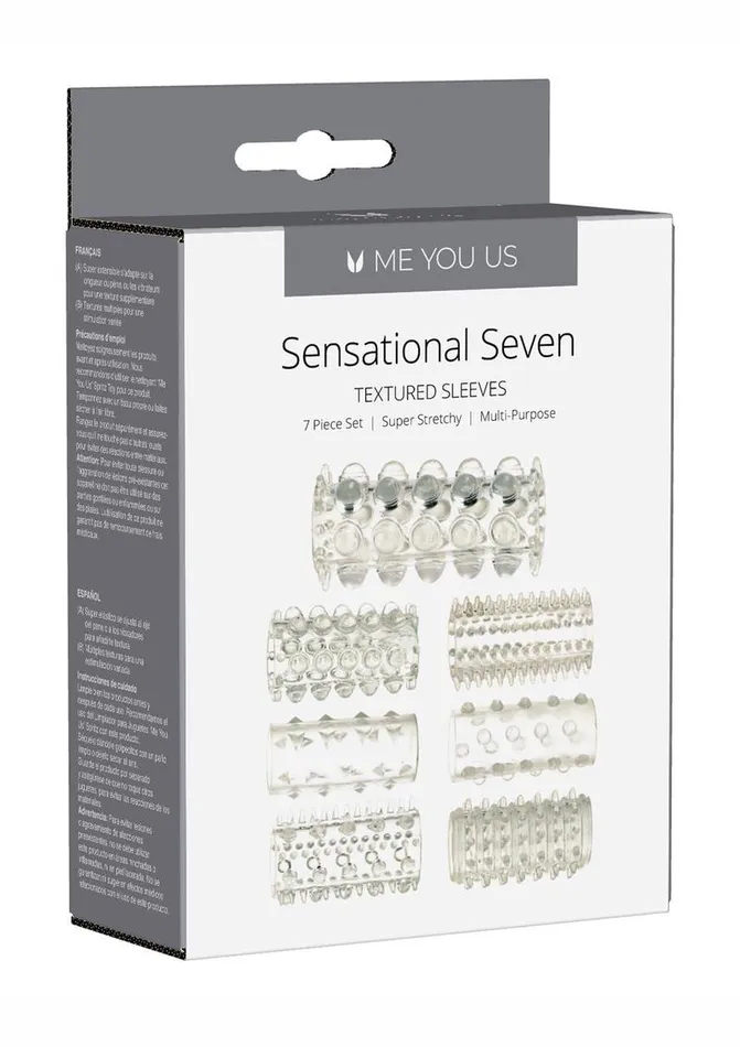 Male Sex Toys Me You Us ME YOU US Sensational Seven Textured Sleeves Kit