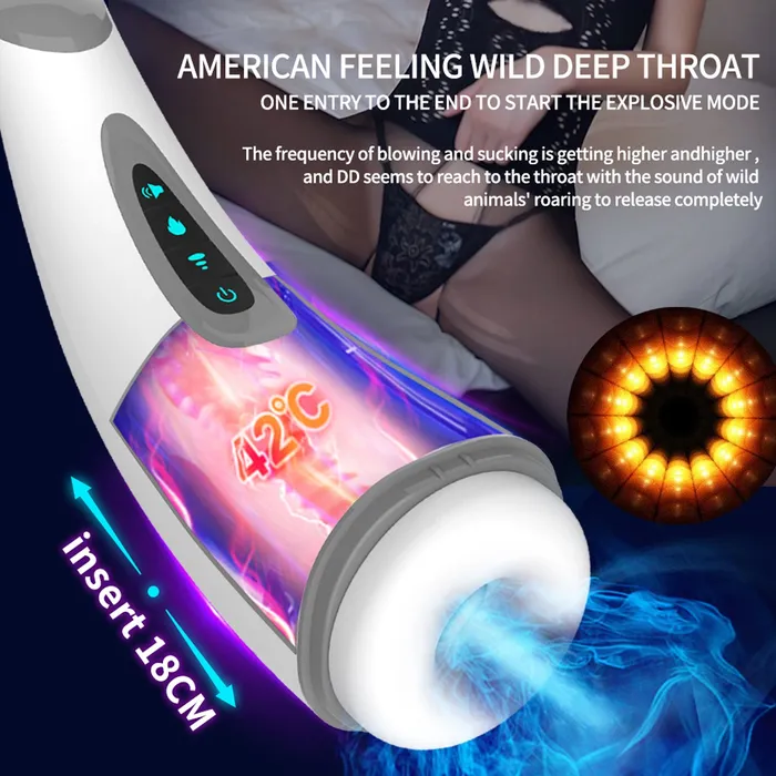 Male Sex Toys SIMU HAPPPY Automatic Powerful Sucking Male Masturbator Cup Heating Vibration Orgasm Sex Toys