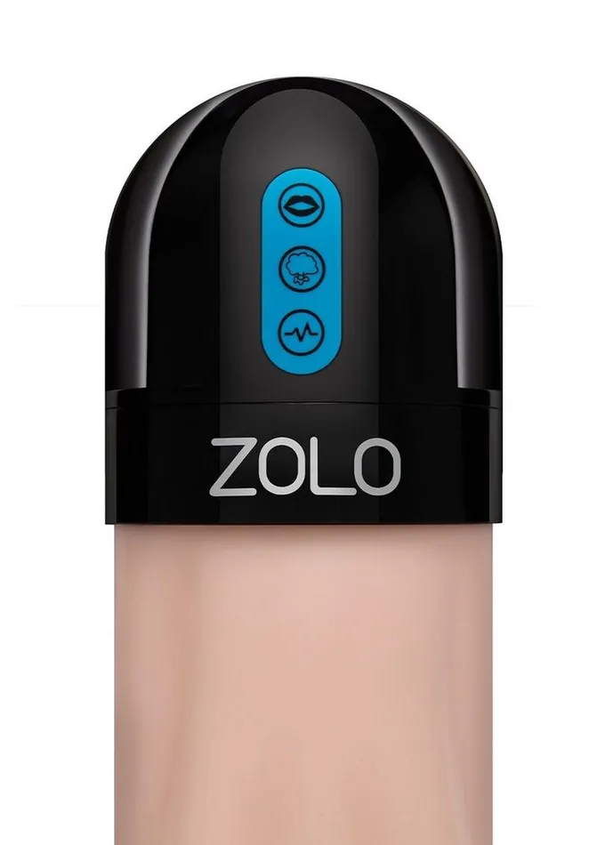 Male Sex Toys Zolo ZOLO Gawk Gawk Rechargeable Silicone Vibrating Deep Throat Blowbot Masturbator