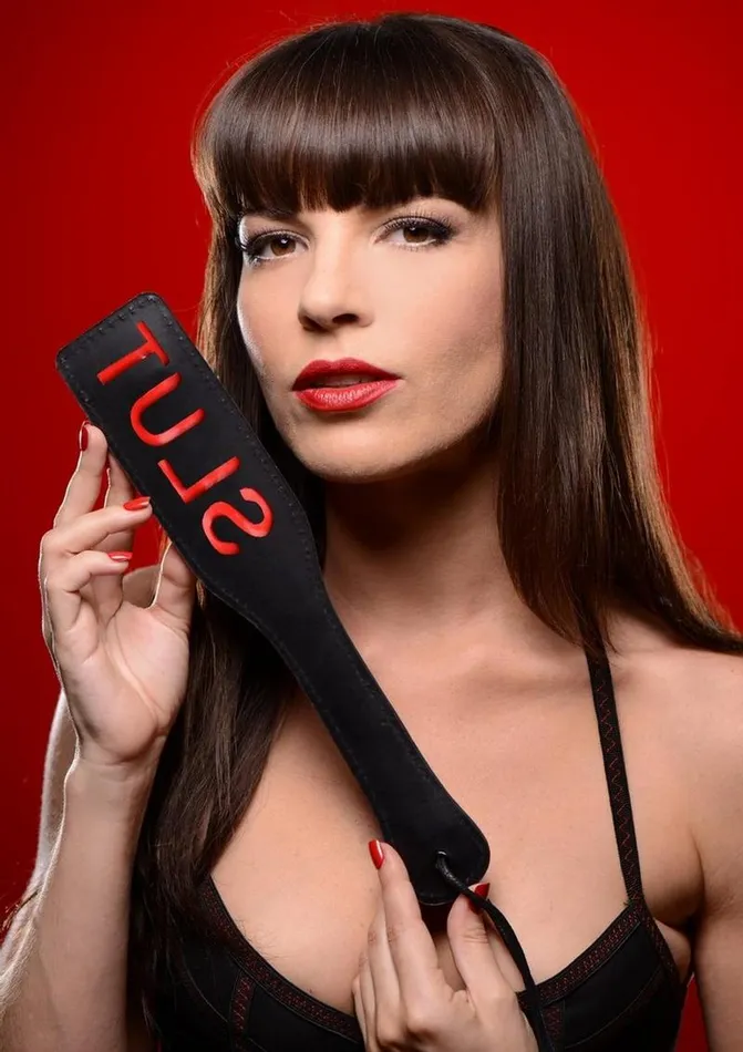 Master Series Crimson Tied Slut Steel Enforced Spanking Paddle Master Series Crimson Tied Male Sex Toys