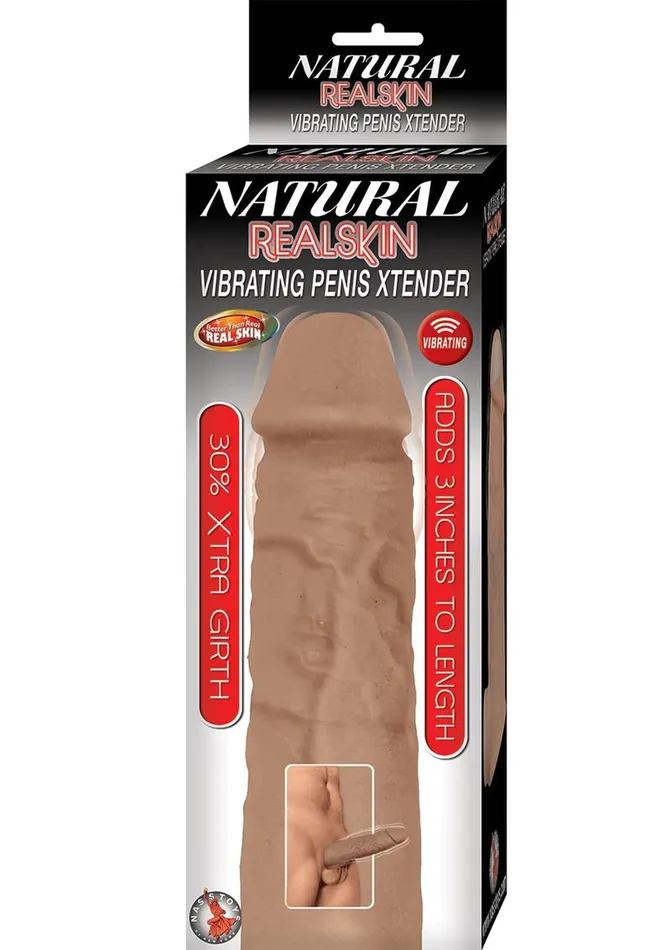 Natural Male Sex Toys Natural Realskin Vibrating Penis Xtender