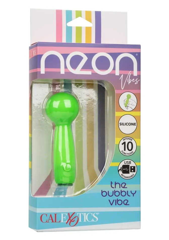 Neon Vibes Female Sex Toys Neon Vibes The Bubbly Vibe Rechargeable Silicone Bullet Vibrator