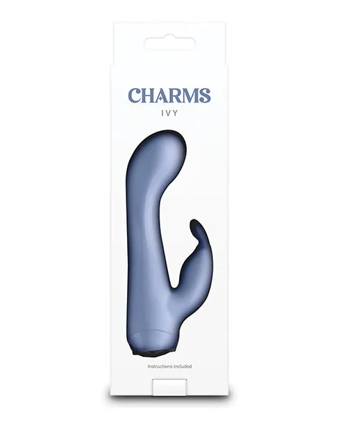 Ns Novelties INC Vibrators Charms Ivy Mini Rabbit Vibrator Blue