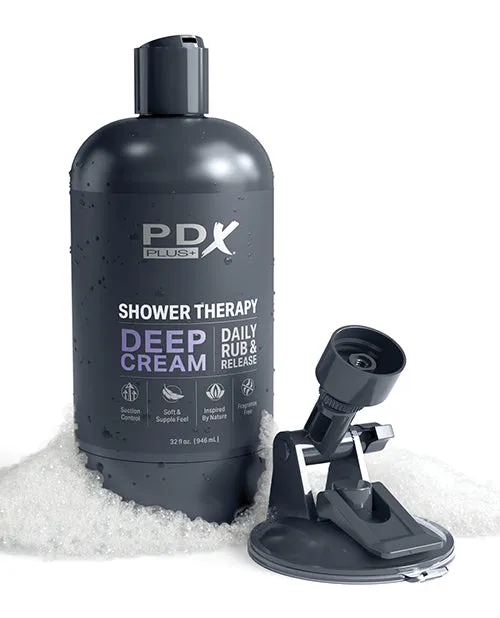 PDX Plus Shower Therapy Deep Cream Frosted Pdx Brands Male Sex Toys