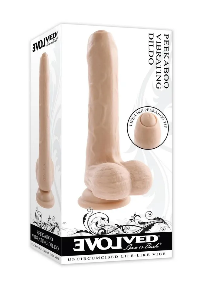 Peek A Boo Vibrating Rechargeable Silicone Dildo Light Evolved Female Sex Toys