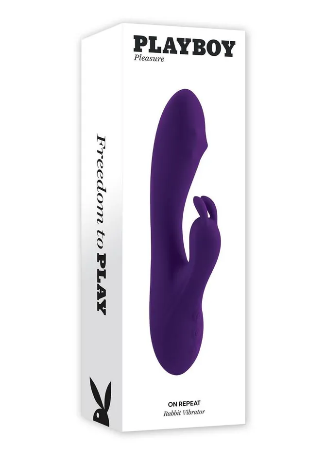 Playboy Female Sex Toys Playboy On Repeat Rechargeable Silicone Rabbit Vibrator