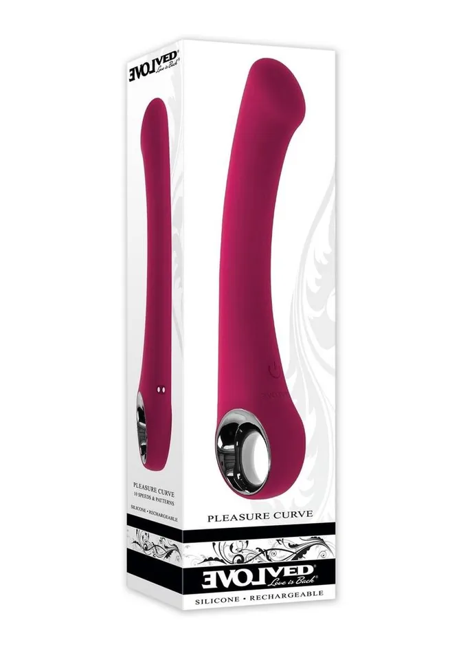 Pleasure Curve Rechargeable Silicone GSpot Vibrator Evolved Female Sex Toys