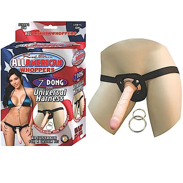 RealSkin All American Whoppers Dildo w Universal Harness Nasstoys Female Sex Toys