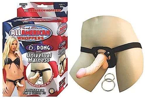 RealSkin All American Whoppers Dildo w Universal Harness Nasstoys Female Sex Toys