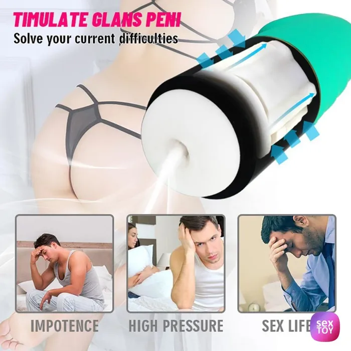 Rotation Suction Male Masturbators Real Person Voice Rechargeable ADLTOYFUN Dildos