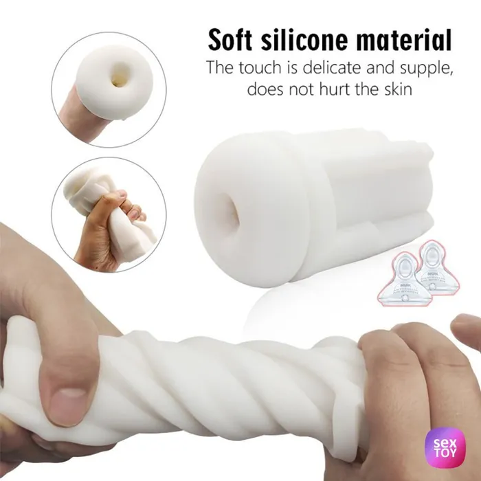 Rotation Suction Male Masturbators Real Person Voice Rechargeable ADLTOYFUN Dildos