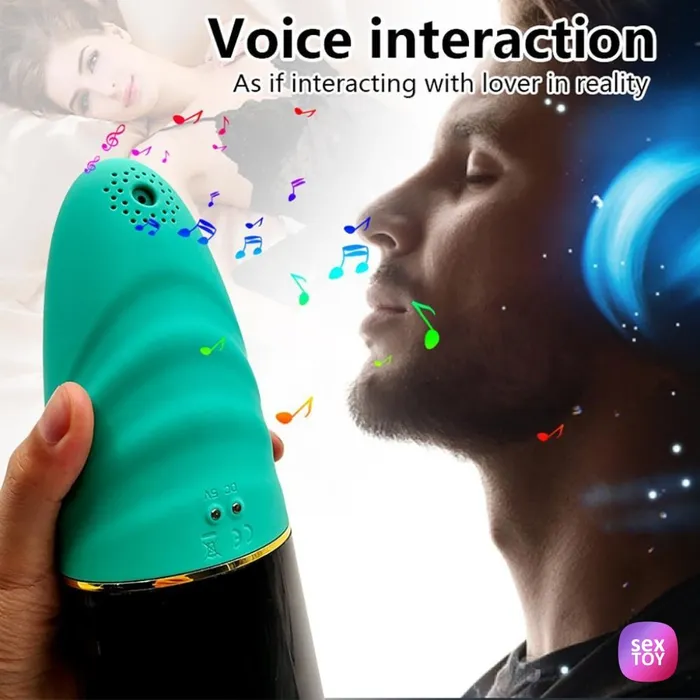 Rotation Suction Male Masturbators Real Person Voice Rechargeable ADLTOYFUN Dildos