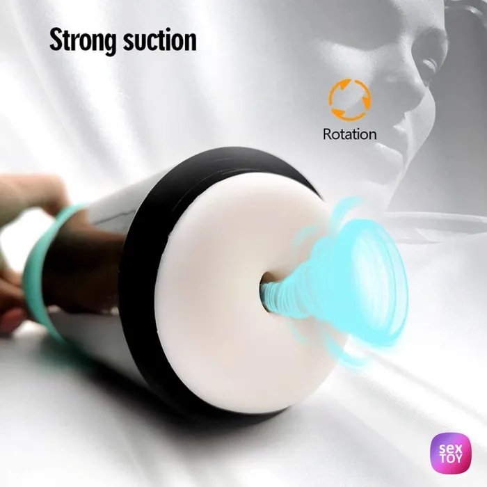 Rotation Suction Male Masturbators Real Person Voice Rechargeable ADLTOYFUN Dildos
