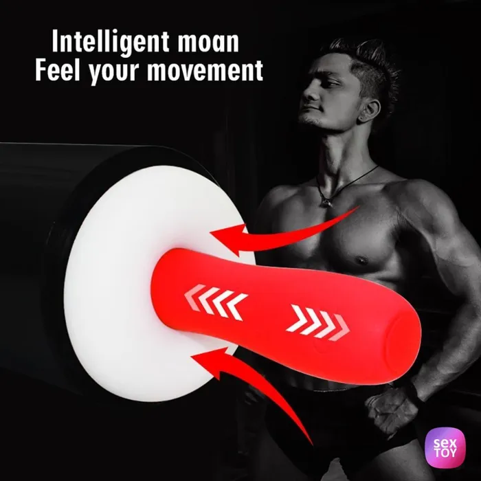 Rotation Suction Male Masturbators Real Person Voice Rechargeable ADLTOYFUN Dildos