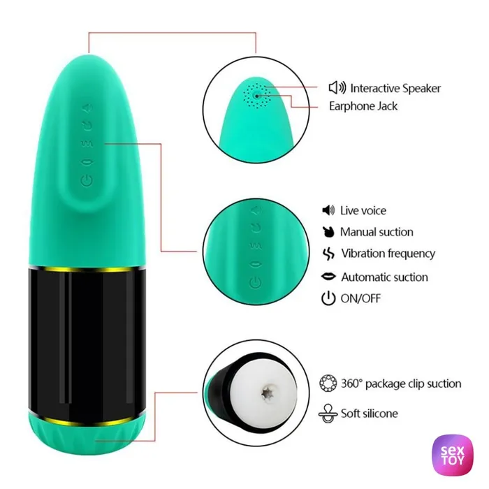 Rotation Suction Male Masturbators Real Person Voice Rechargeable ADLTOYFUN Dildos