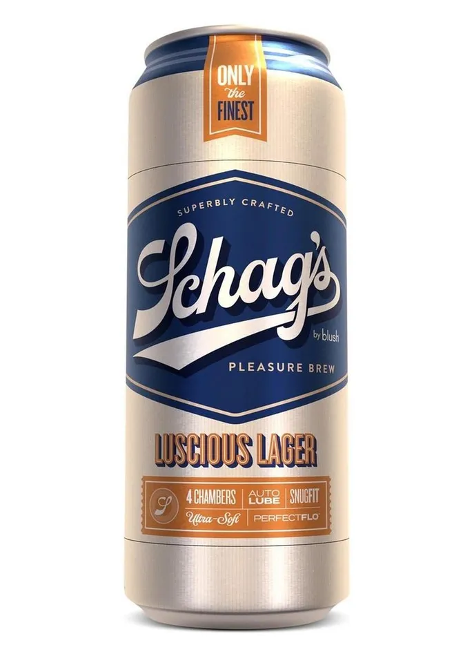 Schags Luscious Lager Beer Can Stroker Frosted Schags Male Sex Toys