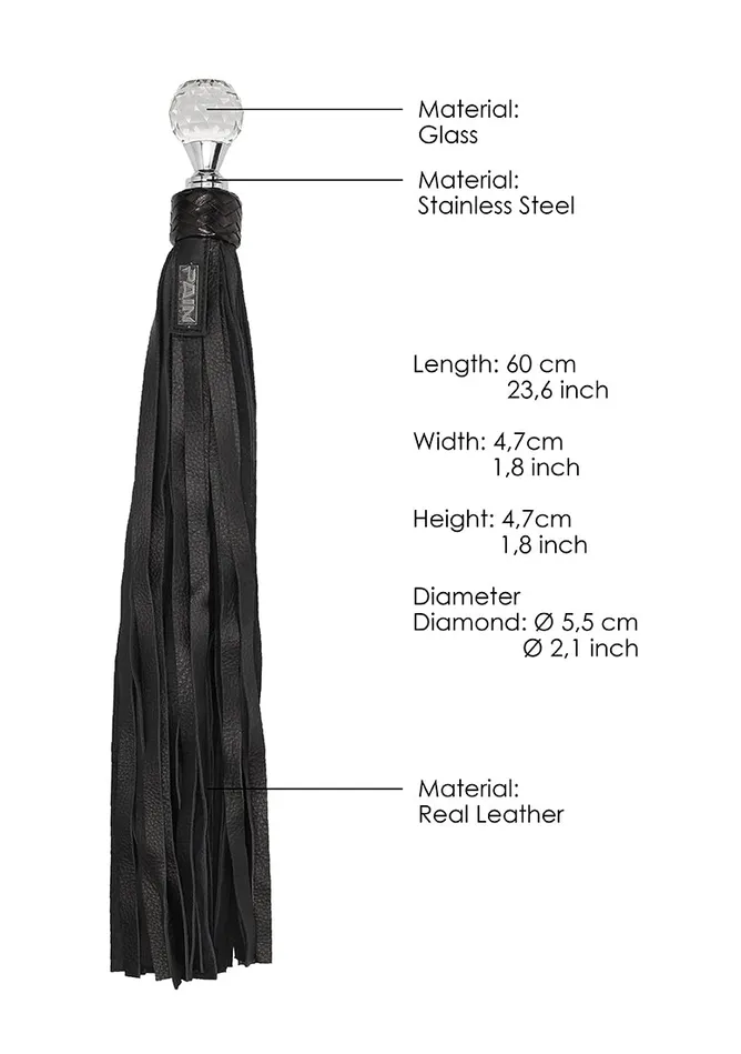 Shots America Anal Classic Designer Round Sparkling Handle Black