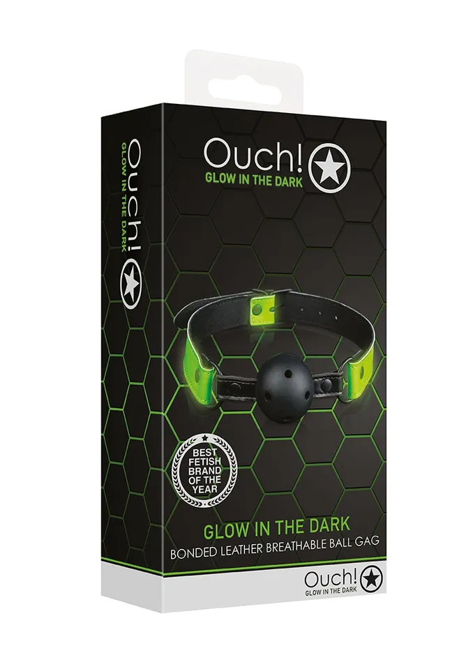 Shots America Breathable Ball Gag Glow In The Dark Dildos