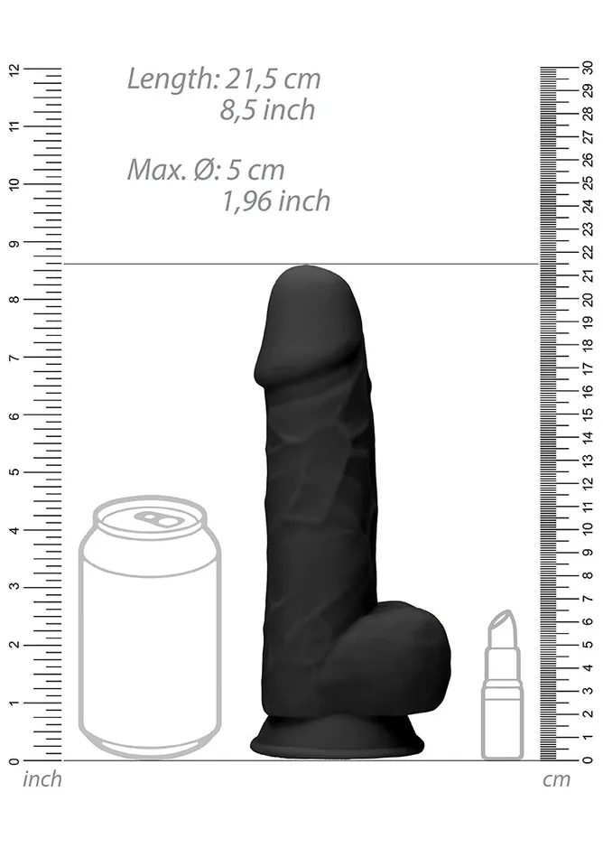 Silicone Dildo With Balls 85 216 Cm Shots America Female Sex Toys