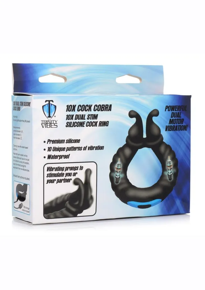 Trinity Men Male Sex Toys Trinity Men 10x Cock Cobra Dual Stimulating Rechargeable Silicone Cock Ring Trinity Men Male Sex Toys Trinity Men 10x Cock Cobra Dual Stimulating Rechargeable Silicone Cock Ring