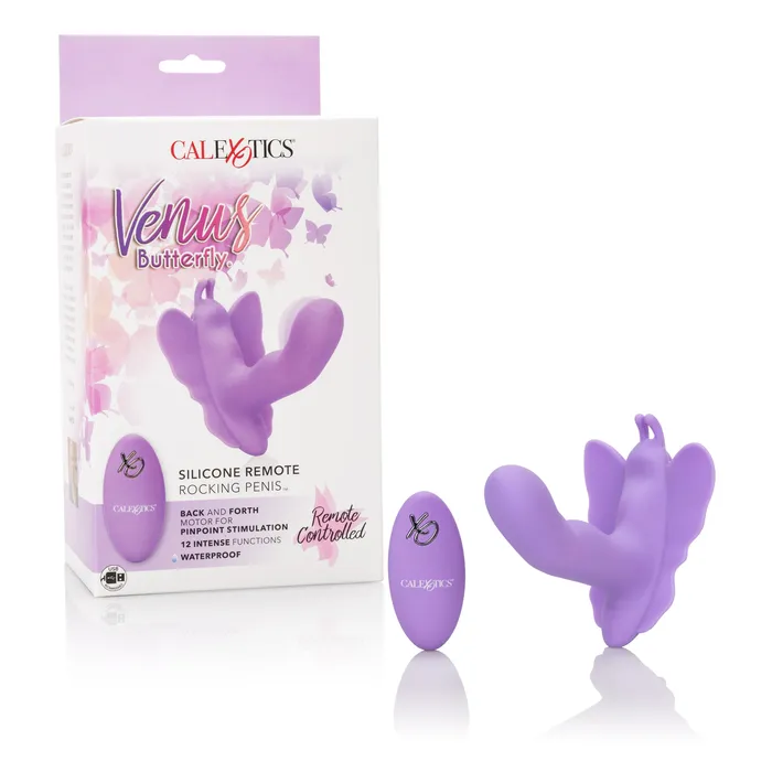 Venus Butterfly Silicone Remote Rocking Penis CalExotics Male Sex Toys