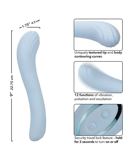 Vibrators Azure Collection Contoured G Vibrator Blue California Exotic Novelties