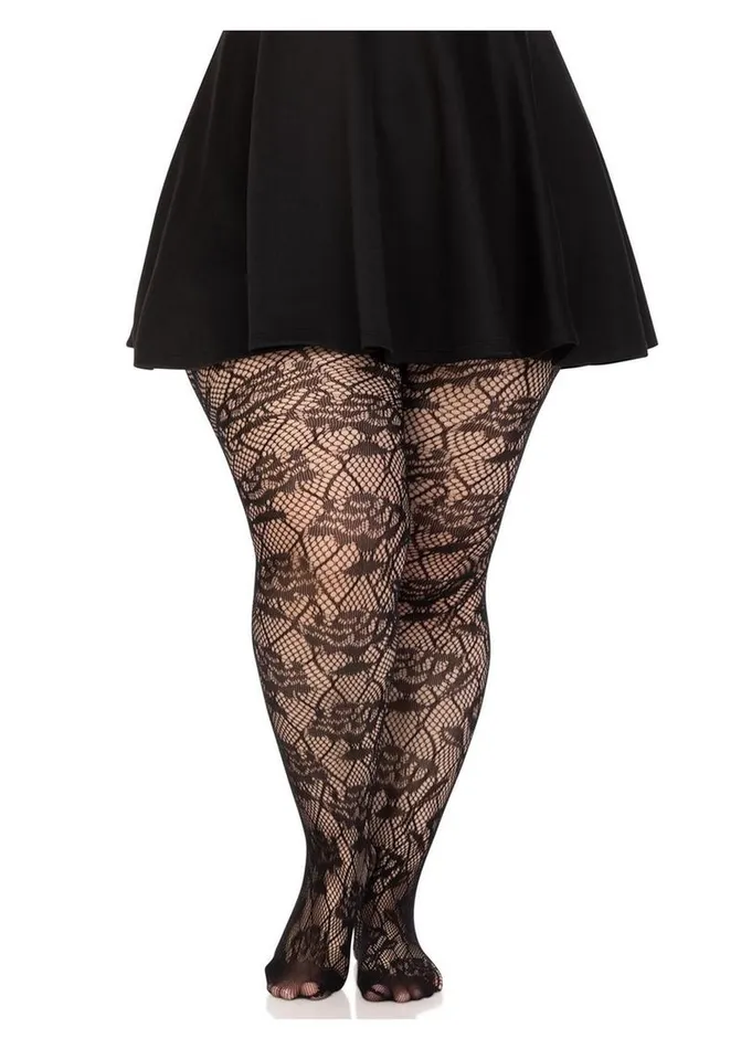 Vibrators Leg Avenue Wild Rose Net Tights 1x2x
