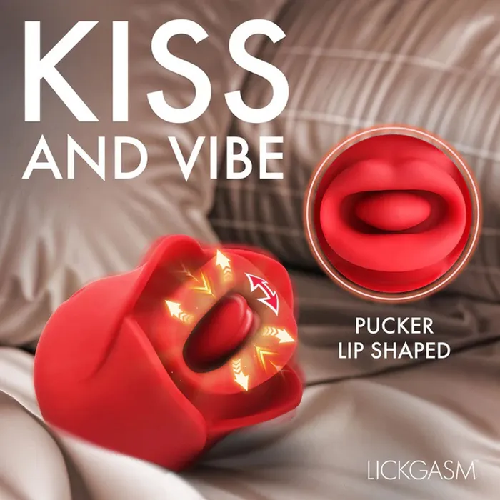 XR Brands Shegasm Vibrators Sweet Kiss Kissing Vibrating Rose Vibe