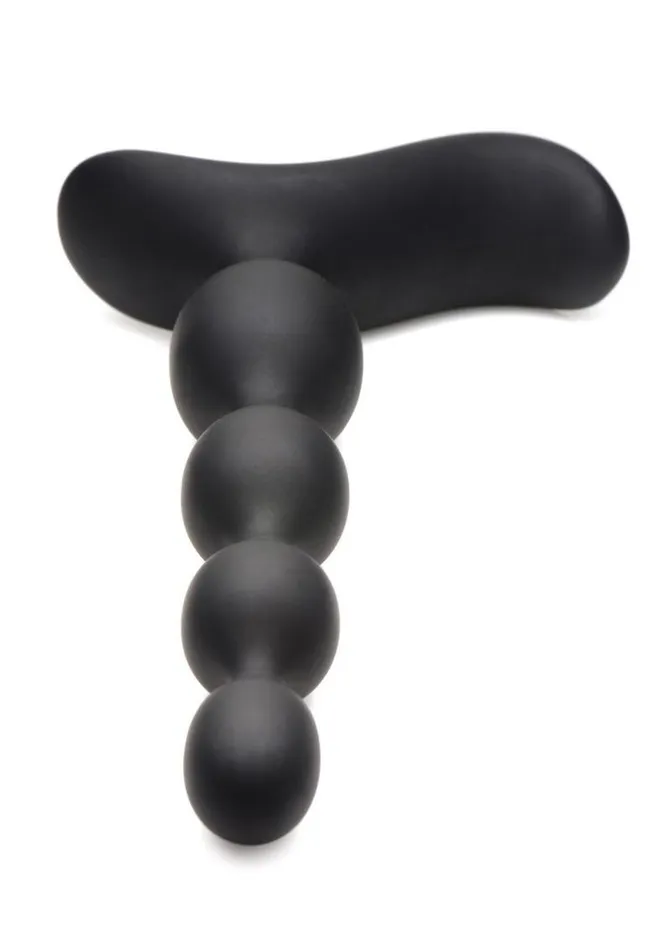 Zeus Electrosex Male Sex Toys Zeus Shock Beads 80x Vibrating and EStim Rechargeable Silicone Anal Beads with Remote Control